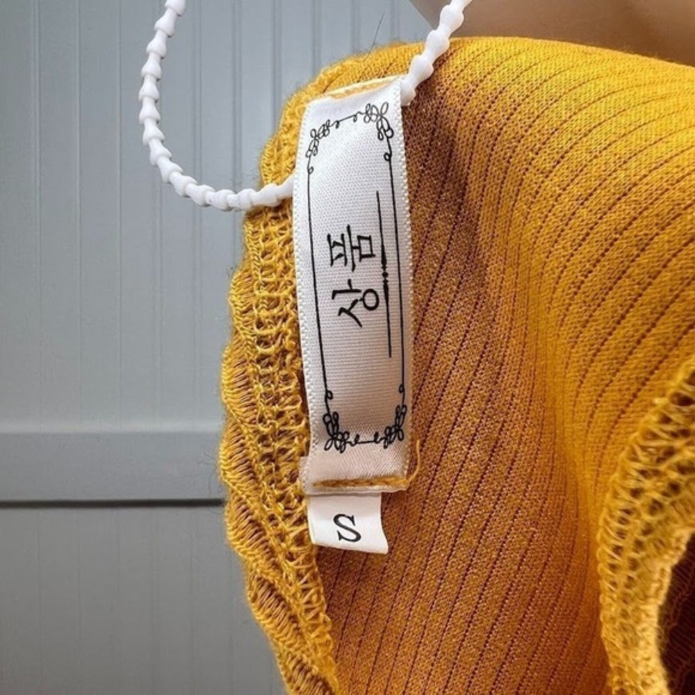 Mustard Yellow Shift Dress Prairie Cottagecore Button Tank Strap Solid NWT Small - Picture 5 of 7